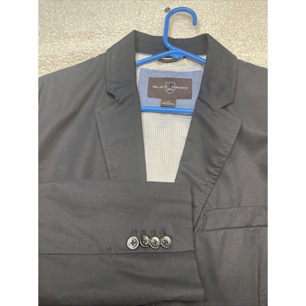 Black Brown 1826 Blazer Mens‎ L Black 2 Button Sport Coat Professional Classic